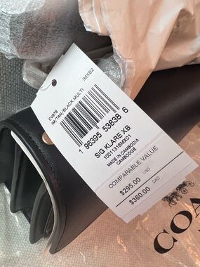 Authentic Coach Klare Crossbody Bag in Black and Signature Tan! NWT